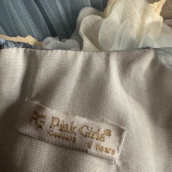 Pink Girls Couture Tulle Dress with Headband - Picture 4 of 4